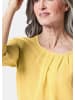 GOLDNER Chiffon-Shirt mit 3/4-Arm, Rundhals in gelb