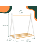 relaxdays Kinderkleiderständer in Natur/ Weiß - (B)112 x (H)111,5 x (T)48 cm