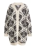 Usha Damen Cardigan in Creme Mehrfarbig