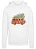F4NT4STIC Hoodie Groovy Christmas Camper Van in weiß