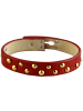 Adeliás Unisex Armband – Lederarmband aus Leder 22 cm in rot