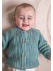 Stellou & friends Gerippter Strick-Cardigan in sage teal