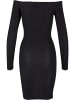 Urban Classics Urban Classics Damen Ladies Off Shoulder Longsleeve Glitter Dress in black