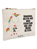 Mr. & Mrs. Panda Schminktasche Einhorn Traurig mit Spruch in Weiß