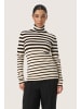Soaked in Luxury Strickpullover SLSpina Slim fit in Black and White Stripe