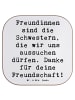 Mr. & Mrs. Panda Glas-Untersetzer Spruch Freundinnen Schwestern ... in Weiß