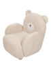 Beliani Kindersessel BOO in Beige/Braun - (W) 58 x (H) 56 x (L) 62 cm