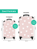 NoBoringSuitCases Suitcase, Handgepäck, Koffer, Trolley, Reisekoffer Rosa mit weißem