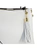 Toscanto Leder Umhängetasche, Handtasche Toscanto Tasche weiß ca. 30cm