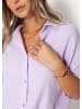SASSYCLASSY Musselin Bluse mit Zugband in Flieder