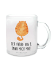 Mr. & Mrs. Panda Tasse Katze Frühaufsteher mit Spruch in Transparent