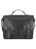 Pride and Soul Baggie Aktentasche Leder 35 cm Laptopfach schwarz
