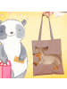 Mr. & Mrs. Panda Einkaufstasche Hund Dackel ohne Spruch in Braun Pastell