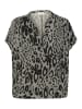 Kaffe Kurzarm-Bluse KAmilia Loose fit in Moonstruck / Black Animal