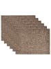 Butlers Tischset FELTO 6er-Set in Taupe