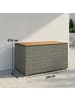 Outsunny Rattan Gartenbox,120L x 68B x 67,5H cm,Dunkelgrau