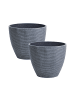 Beliani 2-tlg Outdoor Blumentopf FRITILLARIA in Grau