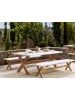 Beliani 3-tlg Gartentisch Set OLBIA in Weiß/Braun