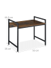 relaxdays Mikrowellenregal in Schwarz/ Braun - (B)53 x (H)40 x (T)33 cm