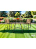 home24 Gartenbartisch Beeley in Tischplatte: AkazieGestell: Schwarz