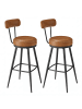 VASAGLE Barhocker Ekho in Braun - (B)56 x (H)101.3 x (T)56 cm