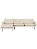 Beliani Ecksofa VINTERBRO in Beige/Schwarz - (W) 279 x (H) 86 x (L) 162 cm rechtsseitig