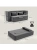 HOMCOM Schlafsofa-203L x 95B x 75H cm-Grau