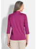 GOLDNER Shirt Elegantes Basic-Shirt mit V-Ausschnitt in beere