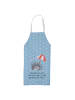 Mr. & Mrs. Panda Küchenschürze Seeigel mit Spruch in Blau Pastell