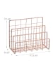 relaxdays Dokumentenhalter in Roségold - (B)17,5 x (H)14 x (T)8 cm