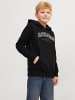 JACK & JONES Junior Sweatshirt JJECALEB VARSITY SWEAT HOODIE JNR in black