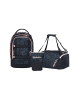 Satch Schulrucksack-Set PACK "Midnight Jungle" 3-tlg. in Schwarz