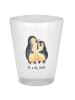 Mr. & Mrs. Panda Schnapsglas Pinguine Einschlafen ohne Spruch in Transparent