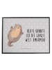 Mr. & Mrs. Panda Schreibtischunterlage Otter Umarmen mit Spruch in Grau Pastell