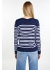 DreiMaster Maritim Damen Strickpullover in Marine Weiss