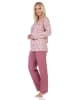 NORMANN Fraulicher Damen Pyjama Schlafanzug - auch in Übergrößen - 88195 in rosa