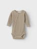 name it Baby Wickelbody NBNWAFFE LS WRAP BODY in pure cashmere