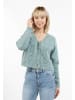 myMo Damen Cardigan in Blau Mint Melange