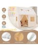 COSTWAY Spielhaus Kinder Indoor mit Sternenlichtern in Beige