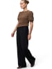 Zero  Strukturshirt mit kurzen Puffärmeln in BlackCamel