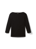 Tom Tailor T-Shirt BASIC SLUB in Schwarz