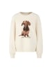 MARC CAIN Sweatshirt mit Dackel-Print in Weiß