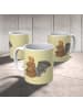 Mr. & Mrs. Panda Kaffeetasse Fledermaus Sitzen ohne Spruch in Gelb Pastell