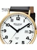Regent Armbanduhr-Analog schwarz mittel (ca. 39,3mm) Regent Lederarmband