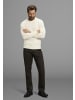 Man's World Rundhalspullover in beige melange