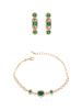 faina Women Jewelry Set in rose gold green