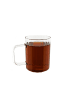 Almina 2er Gläser-Set Henkel 350 ml transparent Riffle Design in Transparent