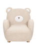 Beliani Kindersessel BOO in Beige/Braun - (W) 58 x (H) 56 x (L) 62 cm
