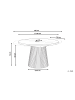 Beliani Esszimmertisch MOORE in Braun - (W) 120 x (H) 76 x (L) 120 cm