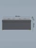 SONGMICS Sitzbank Melisa in Grau - (B)110 x (H)40 x (T)38 cm